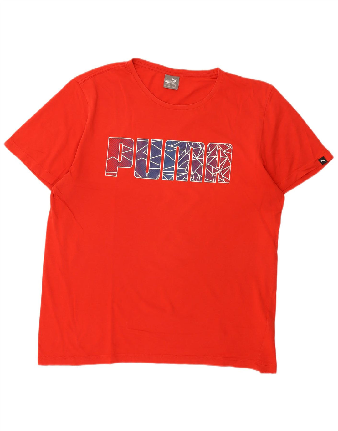 Puma Herren Grafik T-Shirt Top XL Rot Baumwolle