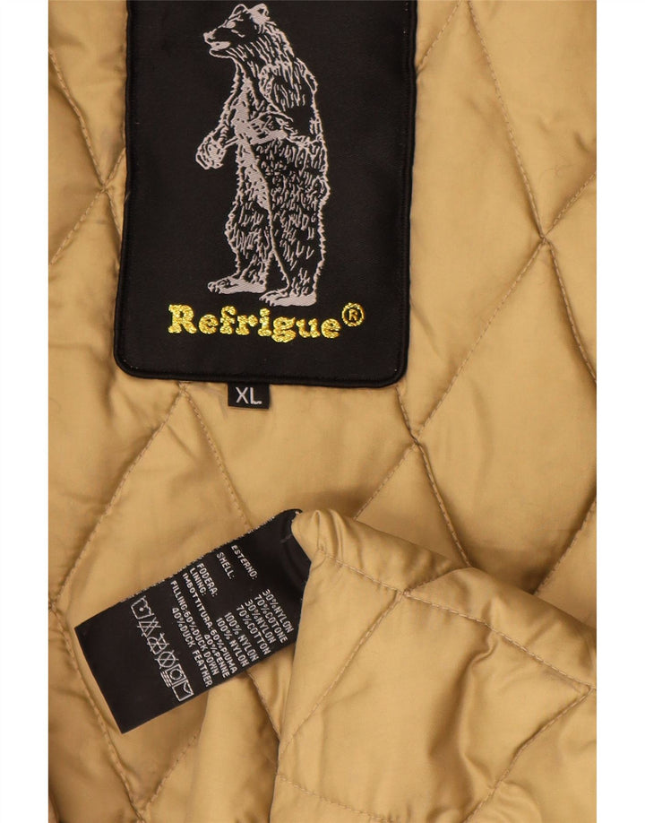 Refrigue Herren Wattierte Jacke UK 42 XL Beige Nylon