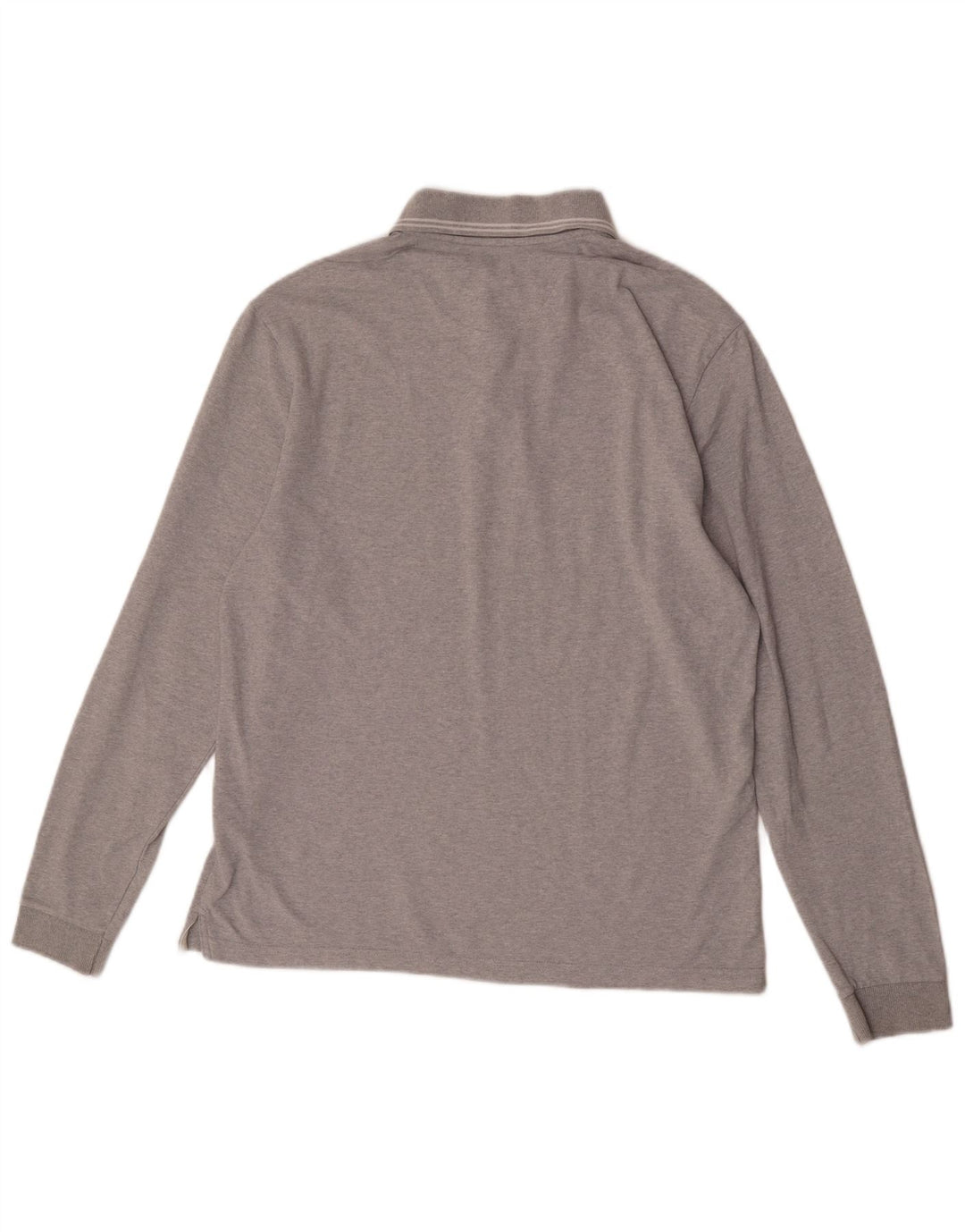 Champion Herren-Langarm-Poloshirt, große graue Baumwolle