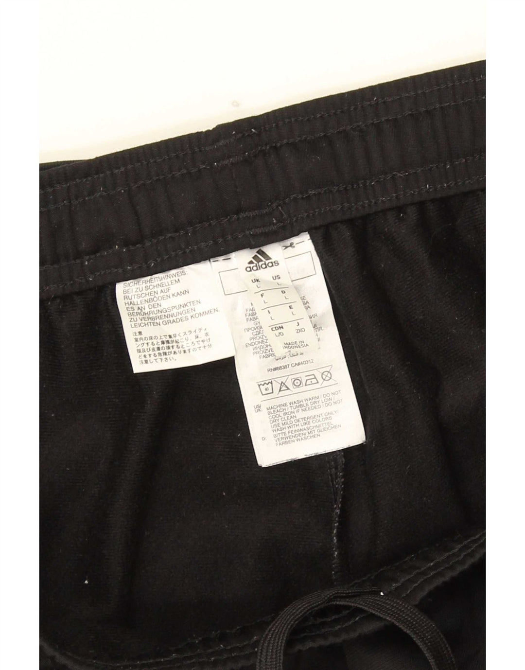 Adidas Herren-Trainingshose, Jogginghose, Größe L, Schwarz, Polyester