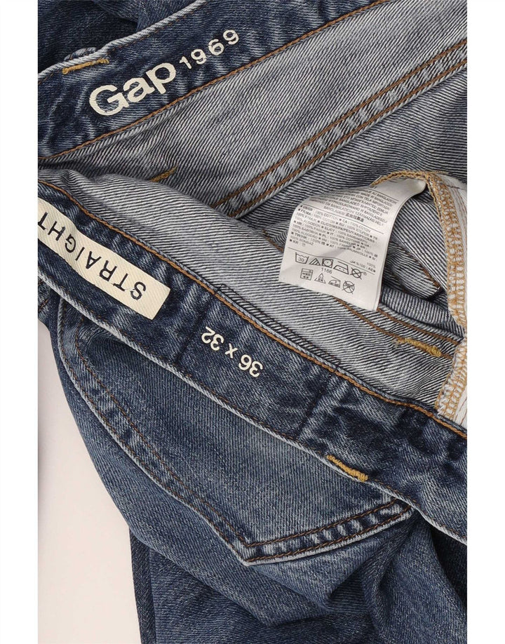 Gap Damen Straight Jeans W36 L32 Blaue Baumwolle