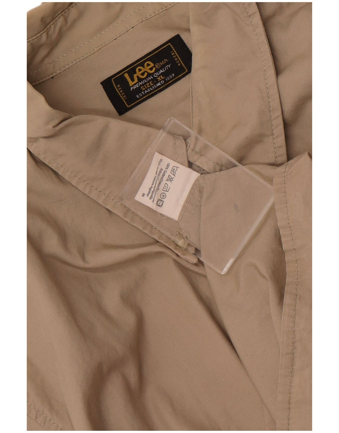 Lee Herrenhemd XL Beige Baumwolle