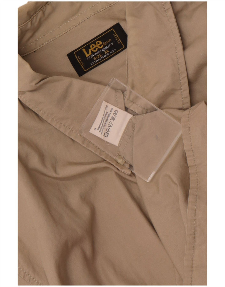 Lee Herrenhemd XL Beige Baumwolle