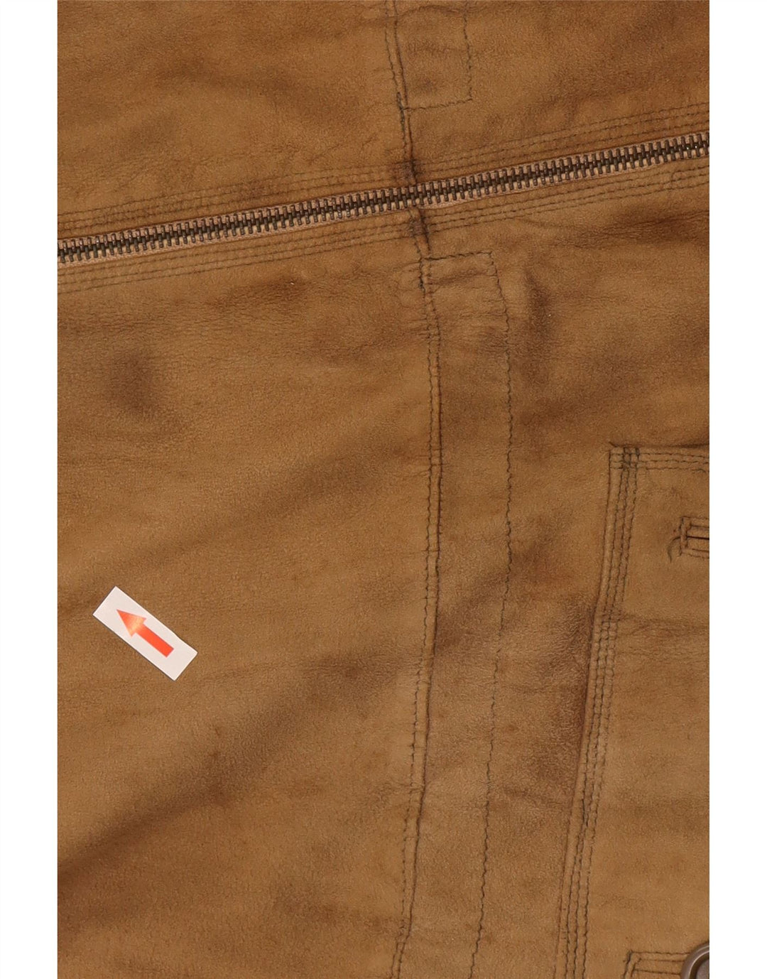 Vintage Damen Wildledermantel UK 8 Small Beige
