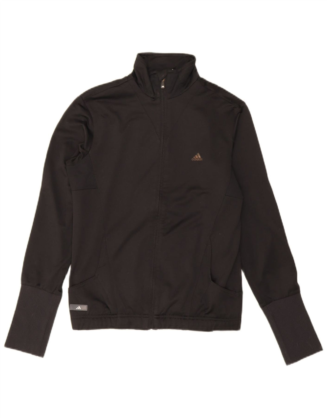 Adidas Damen Trainingsanzug Top Jacke UK 12 Medium Schwarz Polyester