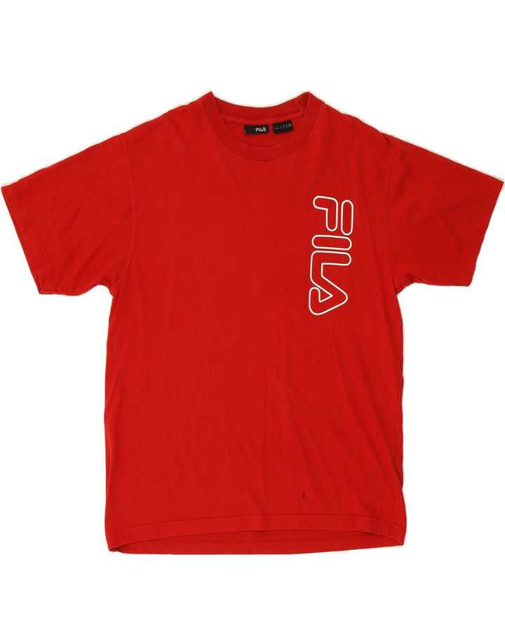 FILA Mens Graphic T-Shirt Top Medium Red Cotton Vintage Fila and Second-Hand Fila from Messina Hembry 