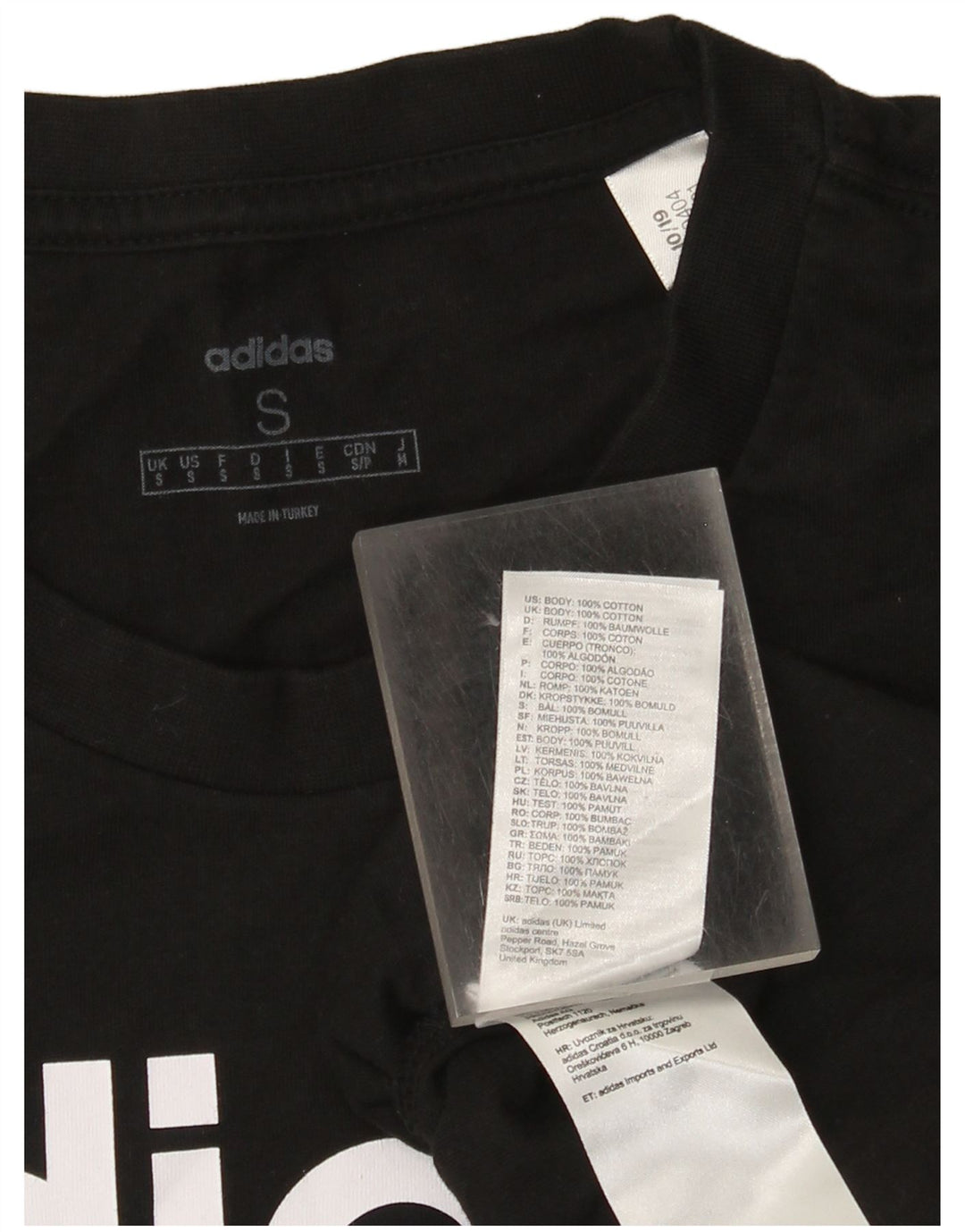 Adidas Herren Grafik T-Shirt Top Small Schwarz Baumwolle