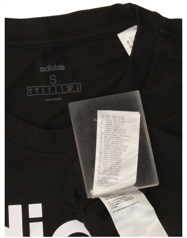 Adidas Herren Grafik T-Shirt Top Small Schwarz Baumwolle