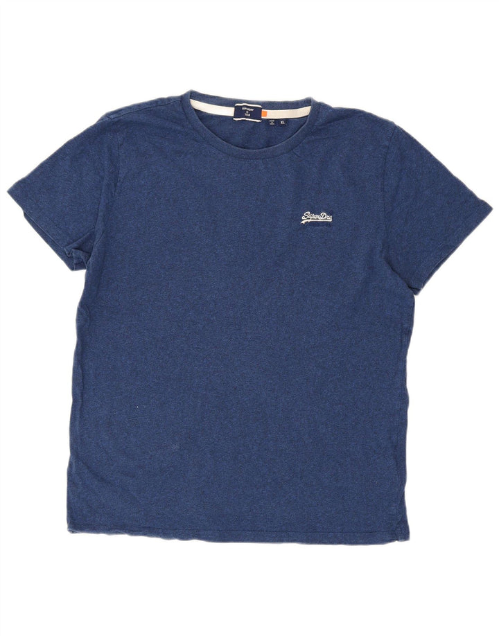 Superdry Herren T-Shirt Top XL Marineblau Baumwolle