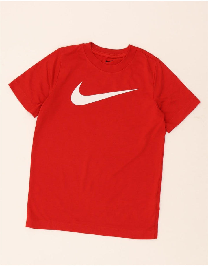 Nike Dri Fit Grafik-T-Shirt für Jungen, 10–11 Jahre, mittelrotes Polyester