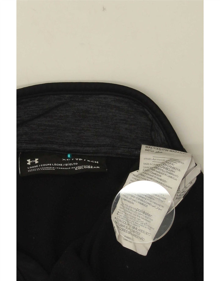 Under Armour Herren Cold Gear Zip Neck Sweatshirt Pullover XS Schwarz Polyester