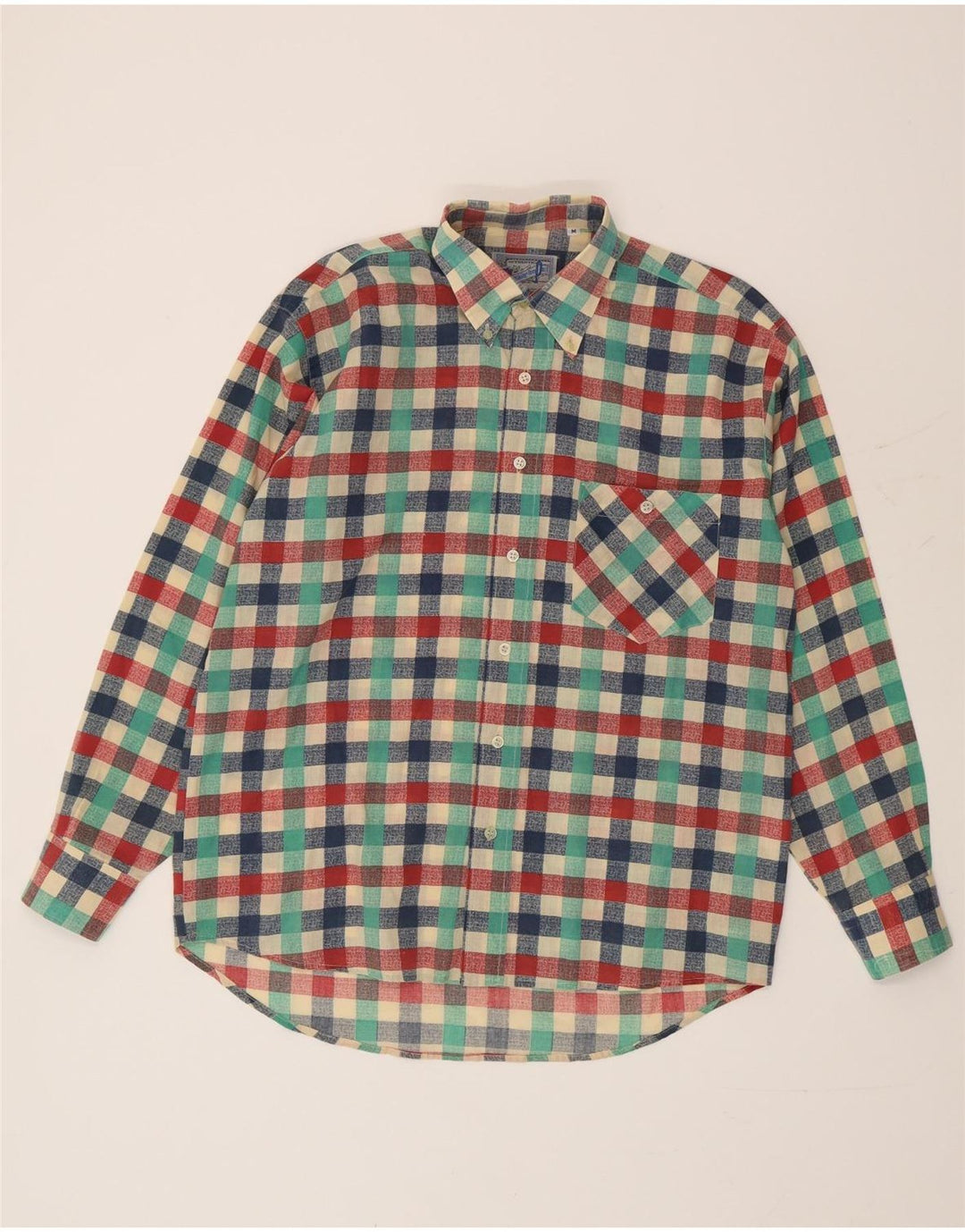 Vintage Herrenhemd Medium Mehrfarbig kariert