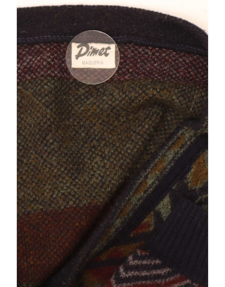 Pimet Herren Strickjacke XL Mehrfarbige geometrische Wolle