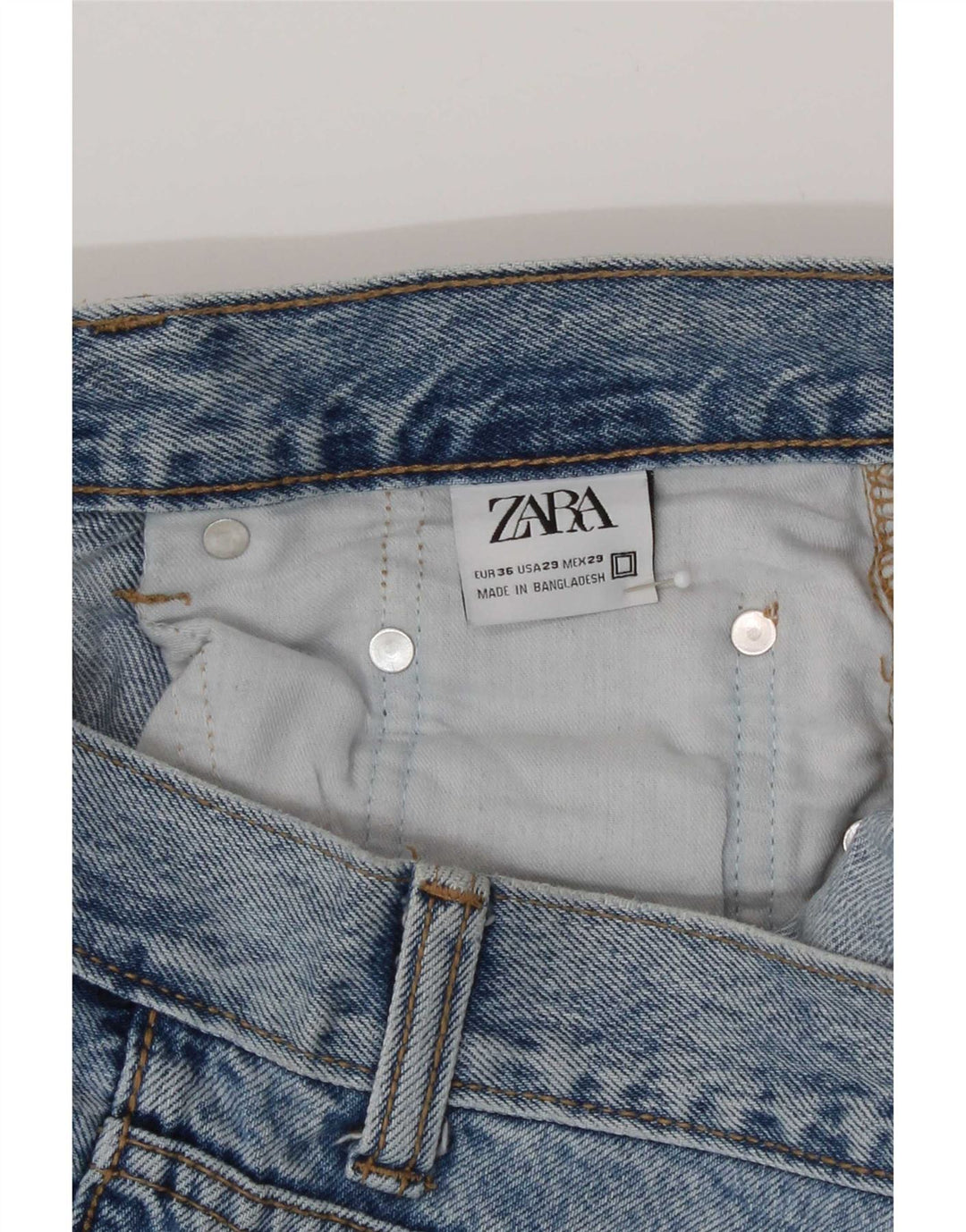 Zara Damen Straight Jeans EU 36 XS W29 L25 Blau