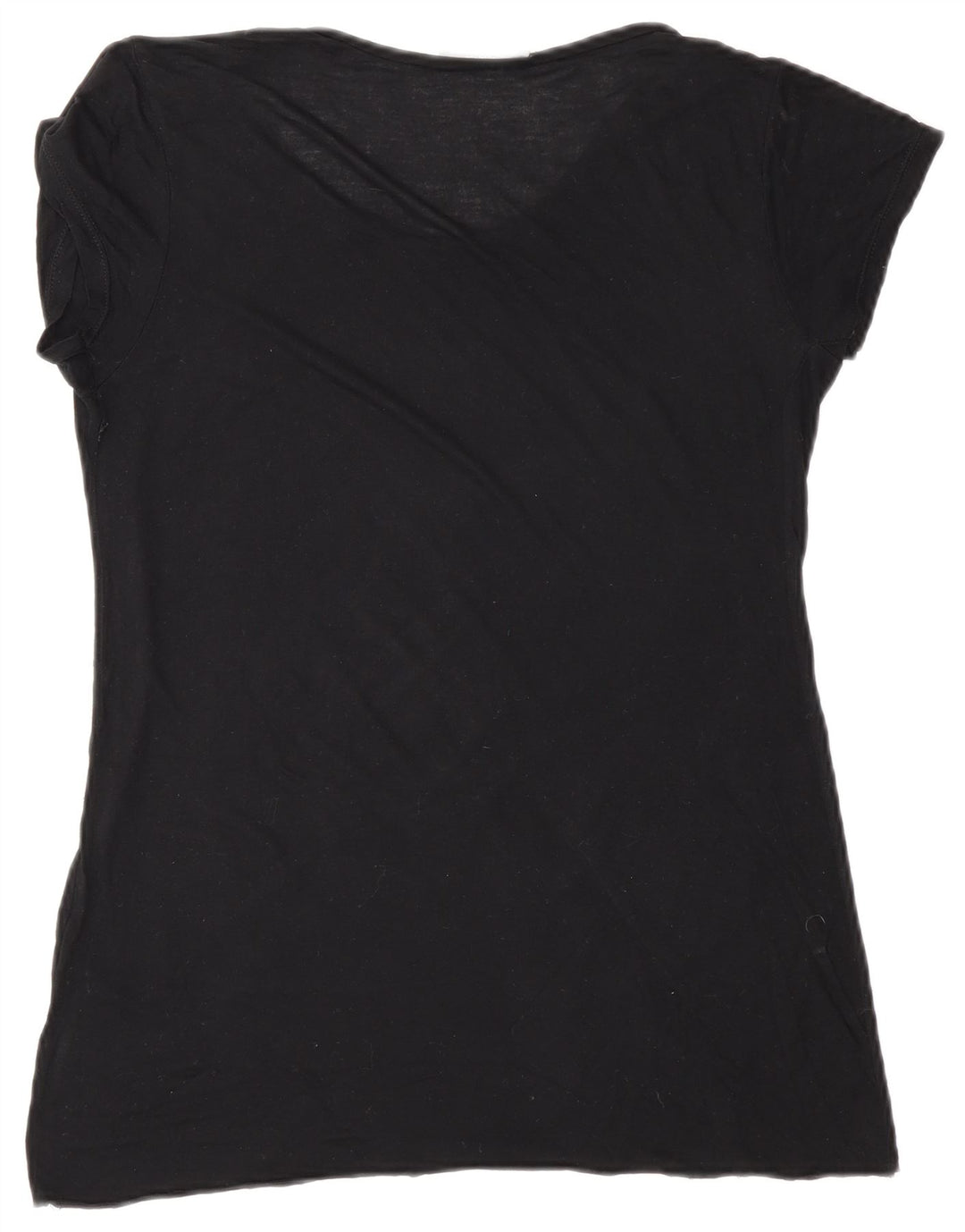 Zara Damen Grafik T-Shirt Top UK 10 Small Schwarz