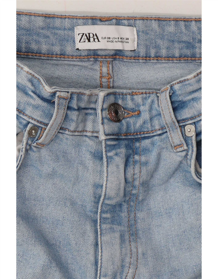 Zara Damen Bootcut Jeans EU 38 Small W28 L25 Blau