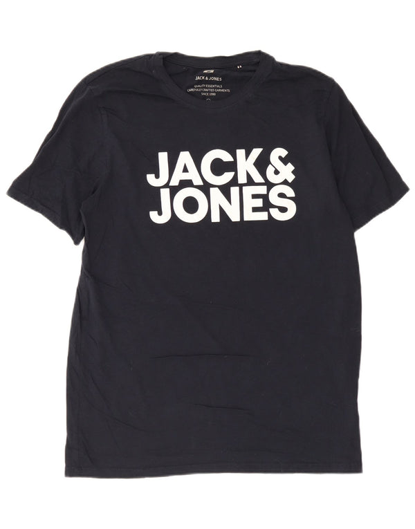 Jack & Jones Herren-T-Shirt mit Grafik, XL, Marineblau, Baumwolle