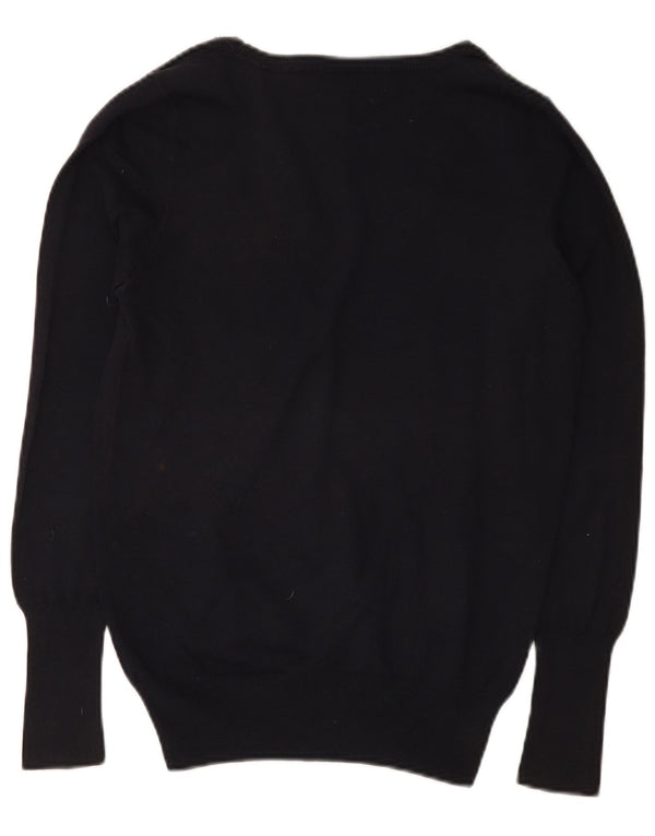 Zara Damen-Cardigan-Pullover UK 18 XL Marineblaue Baumwolle