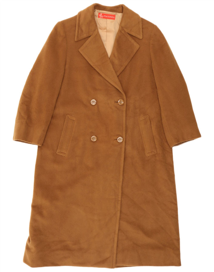 Piacenza Damen Zweireihiger Mantel UK 12 Mittelbeige
