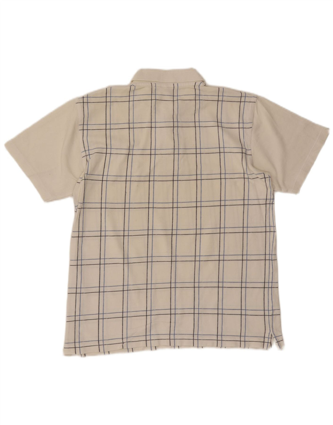 Ellesse Herren-Poloshirt, mittelweiß, kariert, Baumwolle