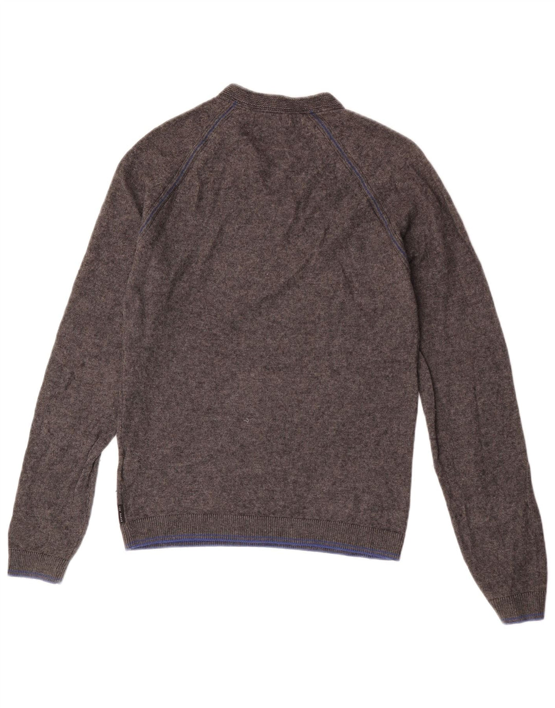 Ted Baker Herren-Pullover mit V-Ausschnitt, Größe 2, kleine graue Wolle