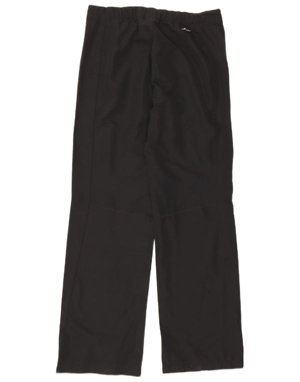 Adidas Damen gerade Hose UK 12 Medium W30 L31 Schwarz Polyester