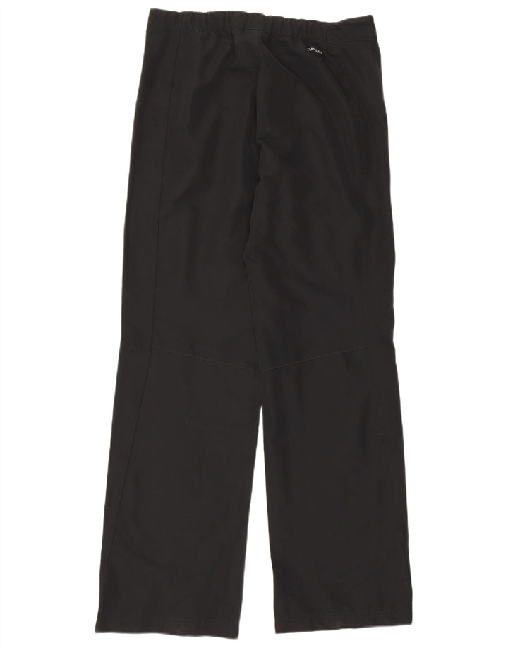 Adidas Damen gerade Hose UK 12 Medium W30 L31 Schwarz Polyester