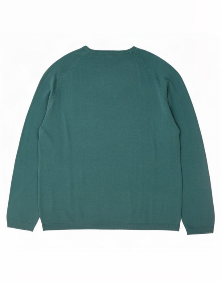Marks & Spencer Herren-Pullover mit V-Ausschnitt, XL, grünes Acryl