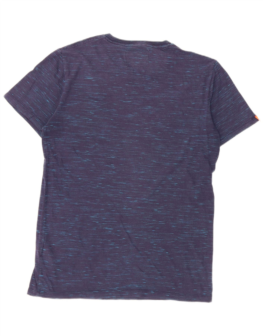 Superdry Herren-T-Shirt-Oberteil, groß, marineblau gesprenkelte Baumwolle