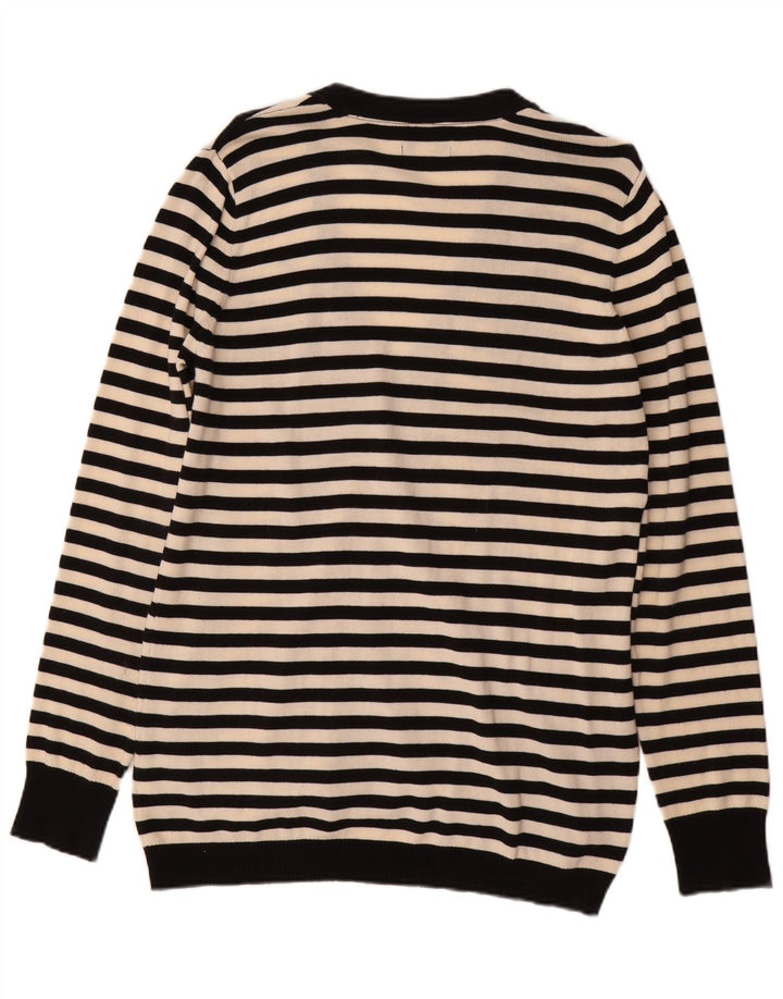 RALPH LAUREN Damen-Cardigan mit Grafik, Gr. 18, XL, gebrochenes Weiß, gestreift