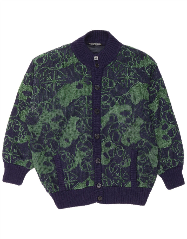 Marzia Herren Strickjacke 2XL Marineblau Geometrisch
