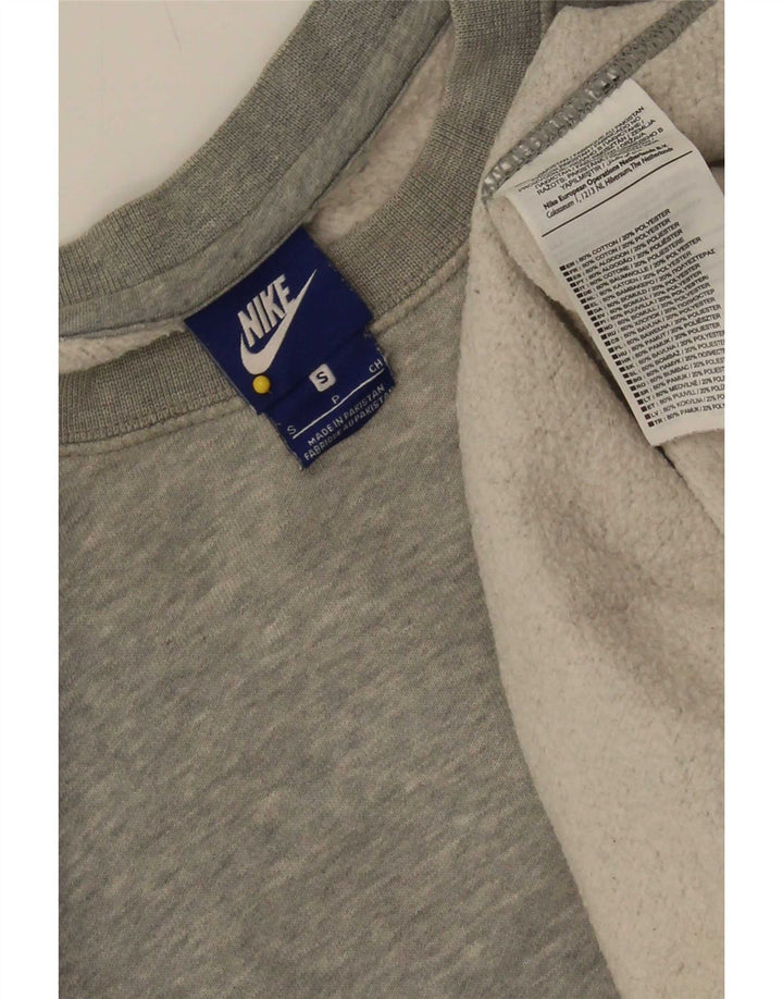 Nike Herren-Sweatshirt-Pullover, klein, grau gefleckte Baumwolle