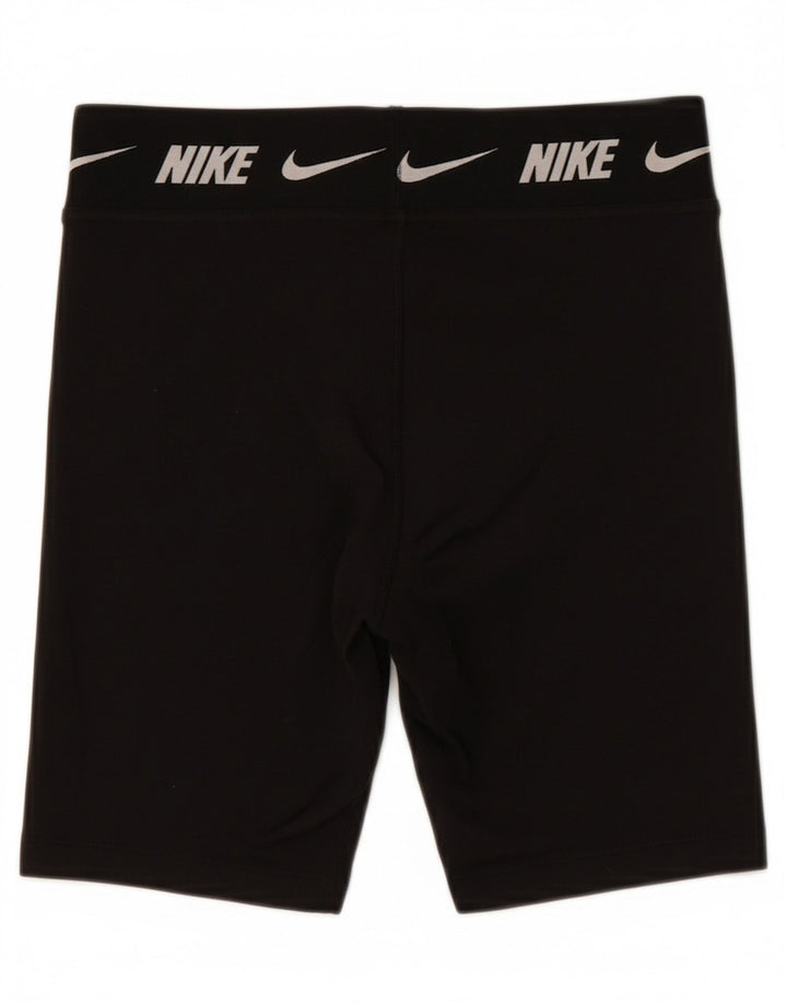 NIKE Womens Graphic Sport Shorts UK 10 Small  Black