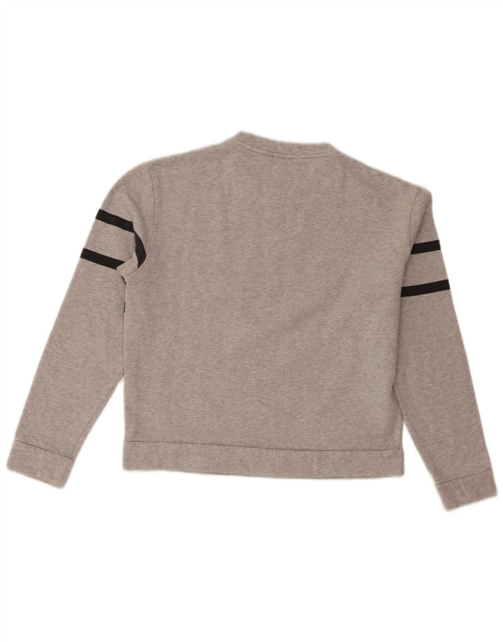 Emporio Armani Damen Crop Sweatshirt Pullover IT 44 Mittelgrau gefleckt