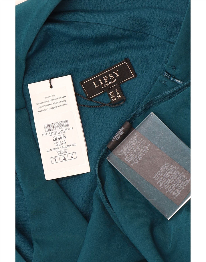 Lipsy One-Shoulder-Kleid für Damen, Größe S, Grün, Polyester