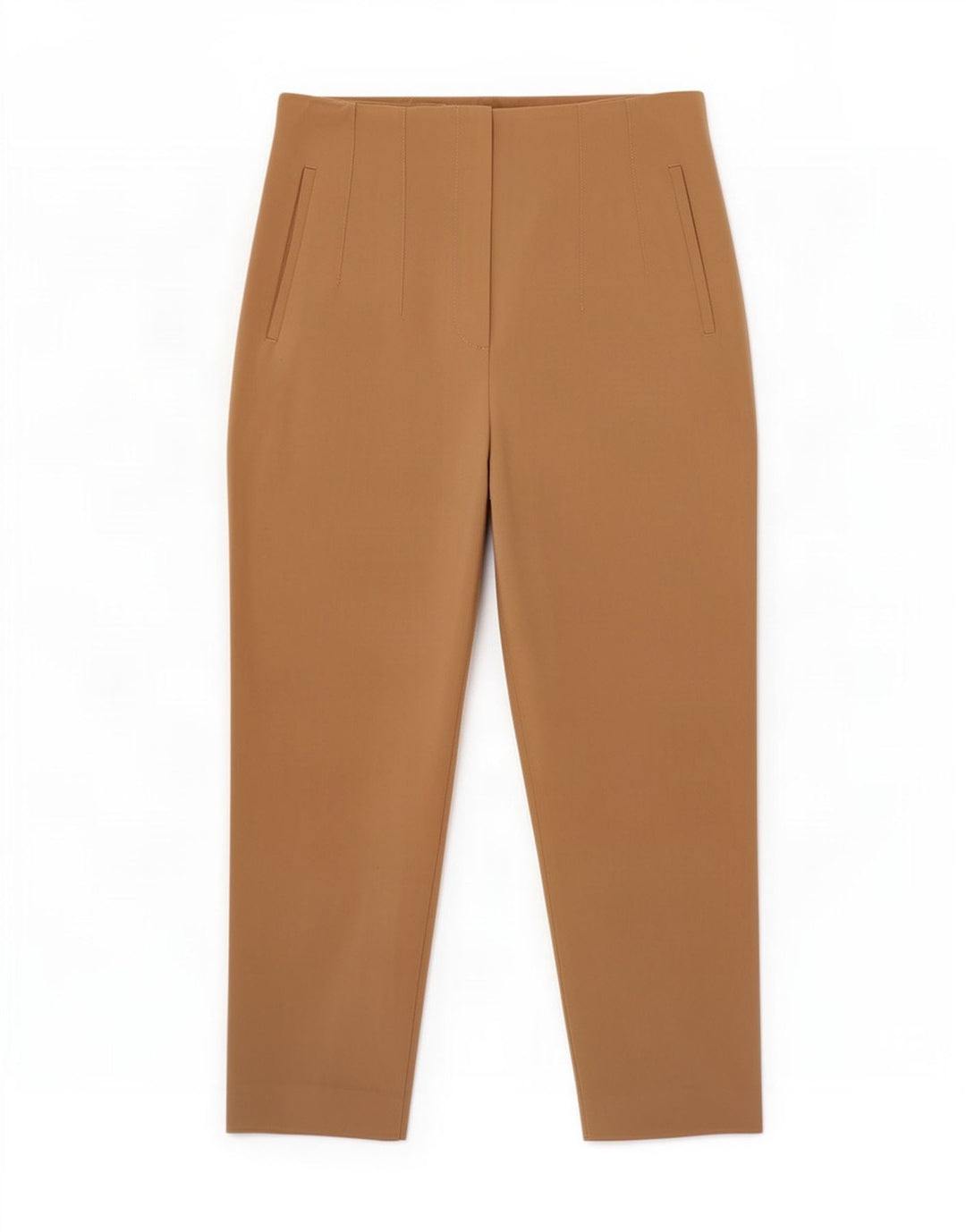 Zara Damen Tapered Short Hose Medium W28 L25 Beige Polyester