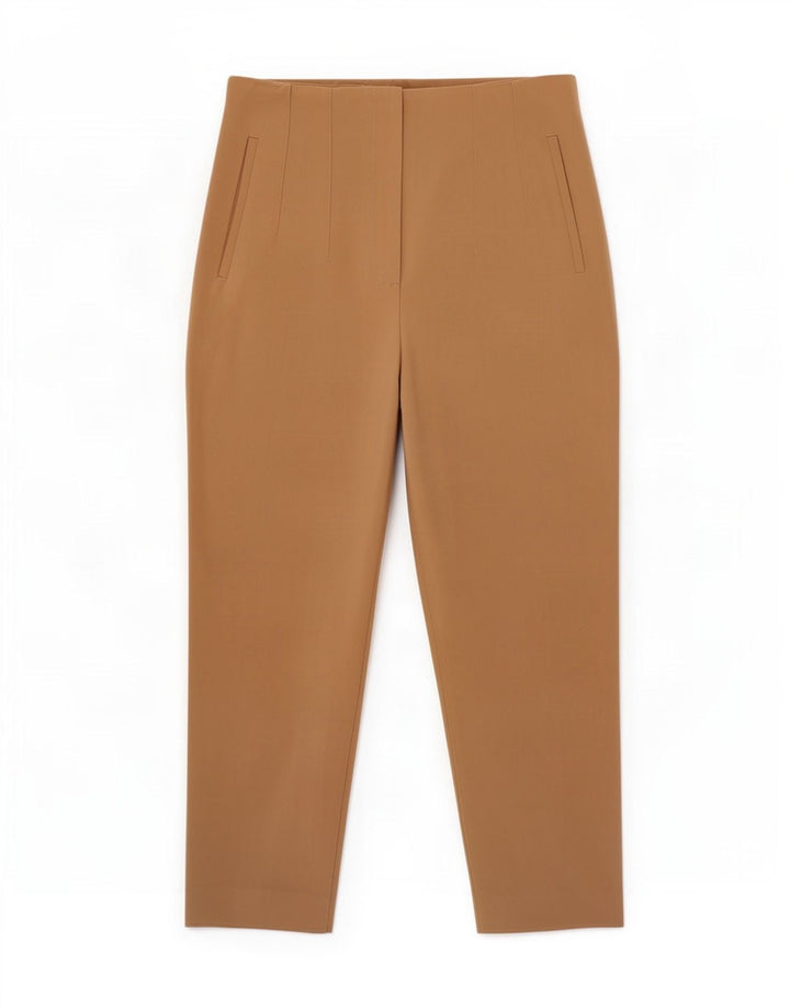 Zara Damen Tapered Short Hose Medium W28 L25 Beige Polyester