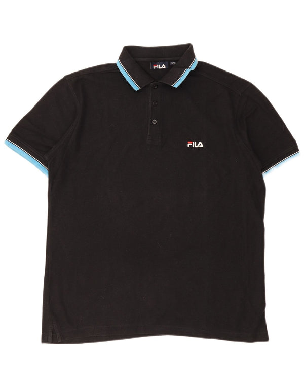 Fila Herren Poloshirt IT 50 Medium Schwarz Baumwolle