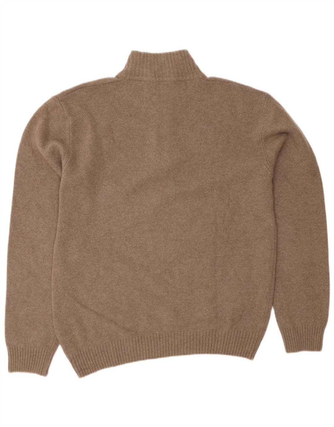 Oscar Et Louise Herren-Pullover mit Reißverschluss am Hals, mittelbeige Wolle