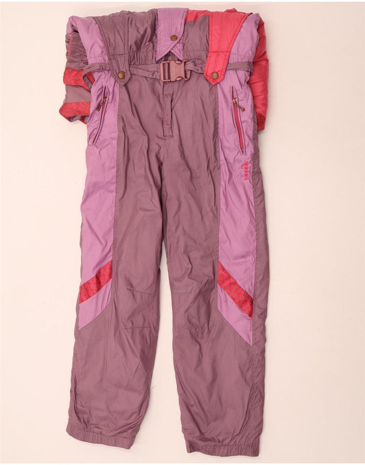 Diadora Damen Skioverall UK 10 Small Lila Colourblock Polyester
