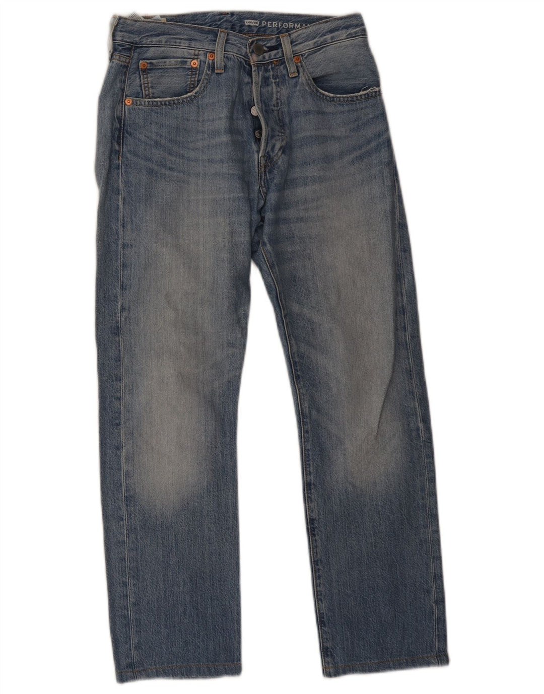 Levi's Damen 501 Straight Jeans W28 L27 Blaue Baumwolle
