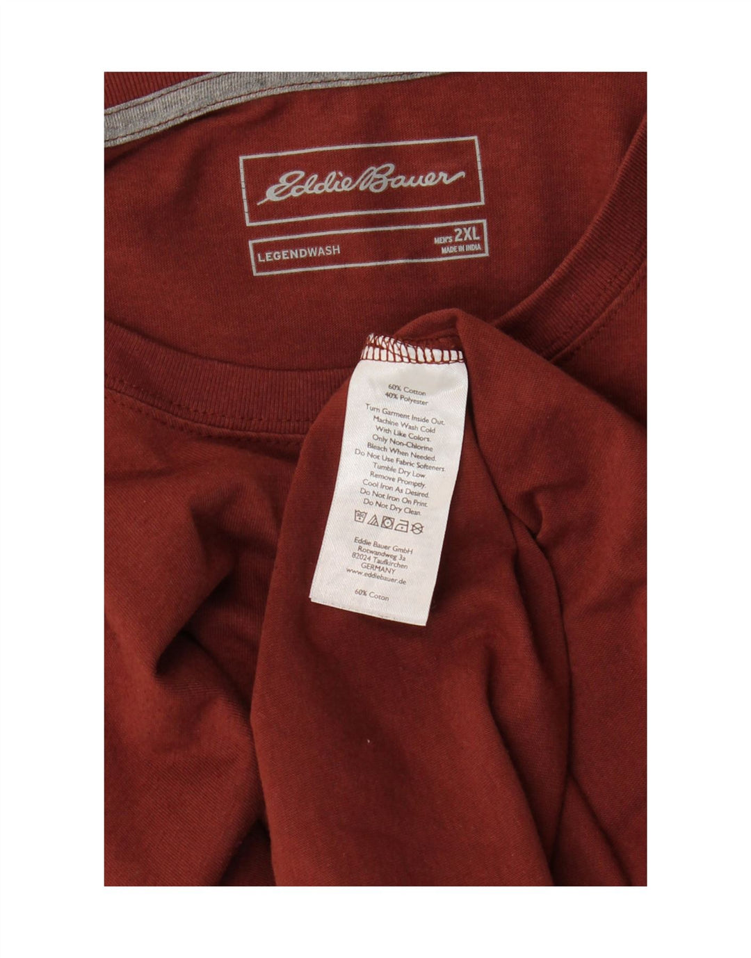 EDDIE BAUER Mens Top Long Sleeve 2XL Brown Cotton Vintage Eddie Bauer and Second-Hand Eddie Bauer from Messina Hembry 