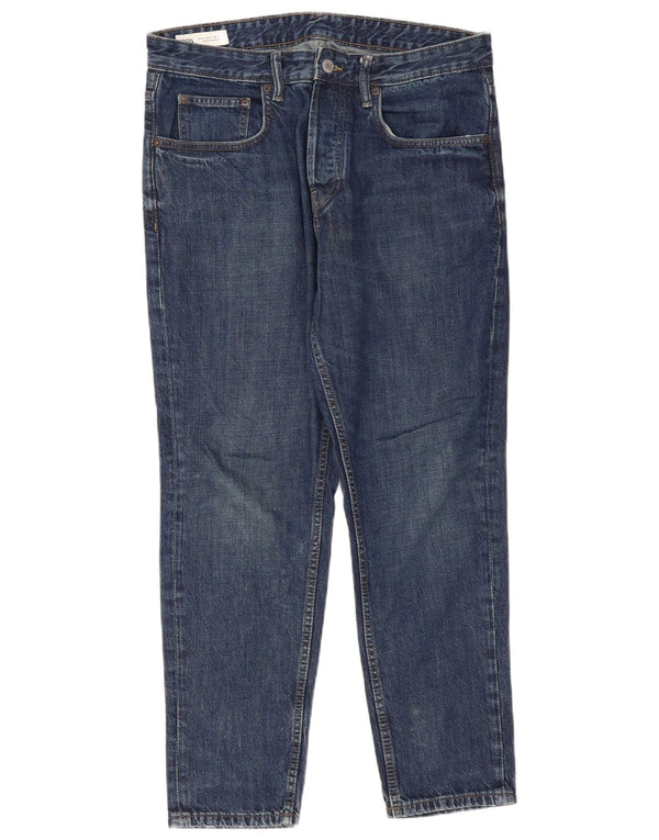 Zara Herren Tapered Jeans EU 42 Large W32 L28 Blau