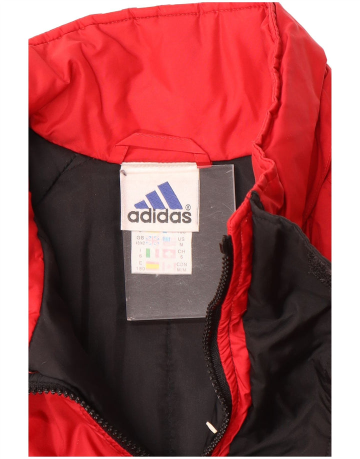 ADIDAS Herren Loose Fit Wattierter Mantel UK 40/42 Mittelschwarz Farbblock