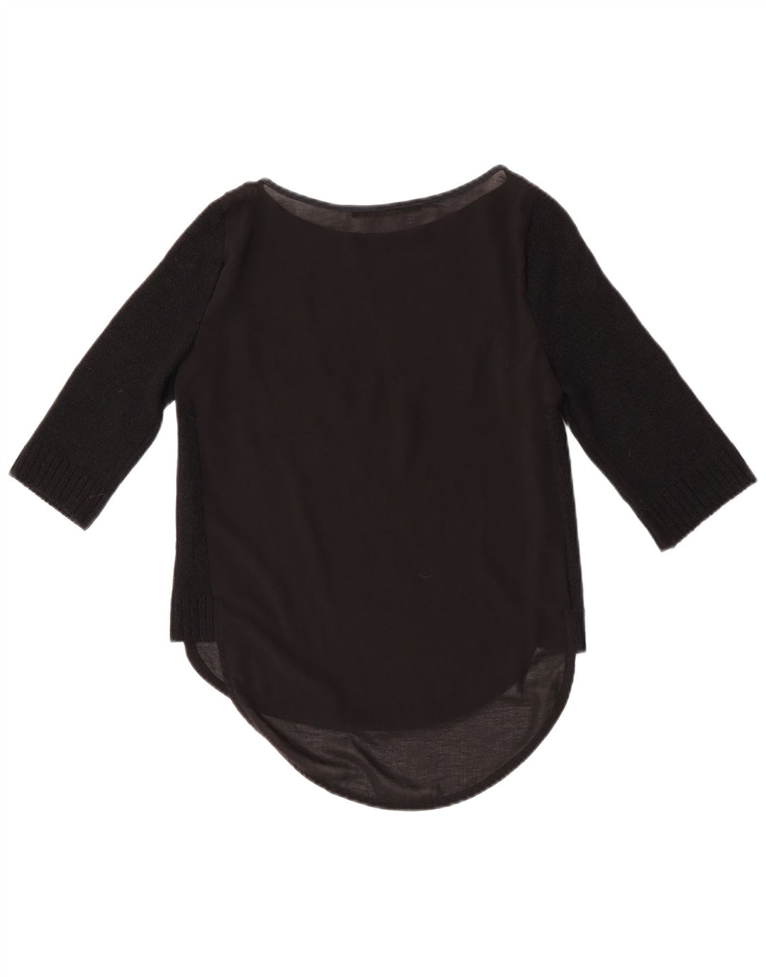 Zara Damen Top 3/4 Ärmel UK 10 Small Schwarz