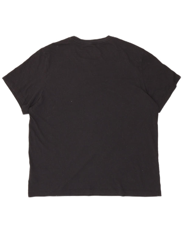 NIKE Herren Dri Fit T-Shirt Top 2XL Schwarz Baumwolle