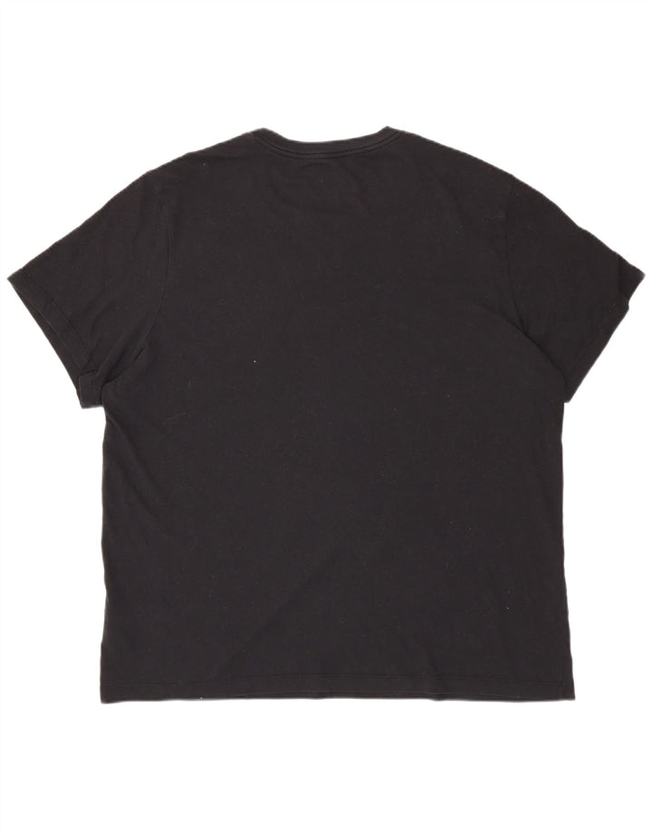 NIKE Herren Dri Fit T-Shirt Top 2XL Schwarz Baumwolle