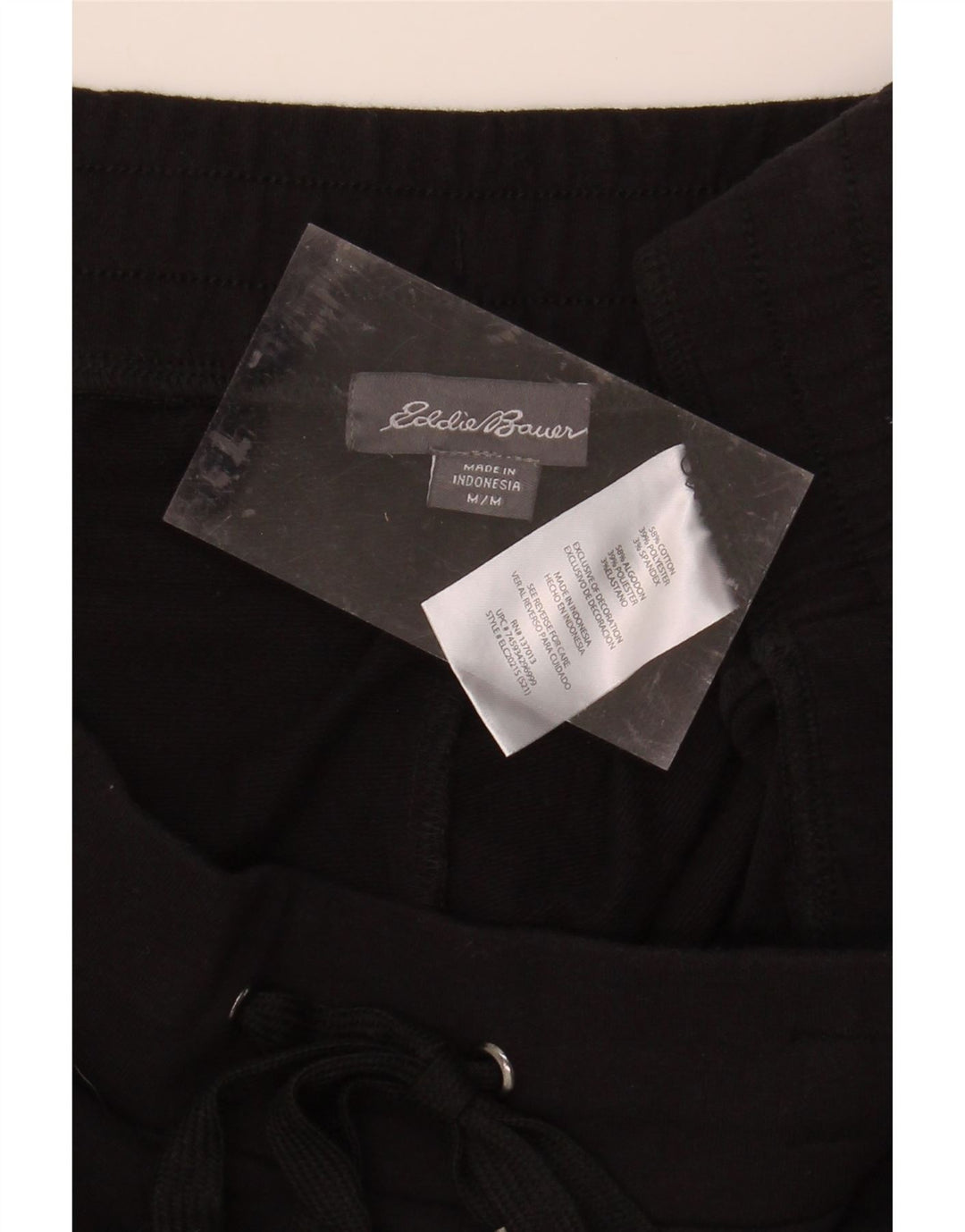 EDDIE BAUER Womens Capri Tracksuit Trousers UK 14 Medium  Black Cotton Vintage Eddie Bauer and Second-Hand Eddie Bauer from Messina Hembry 