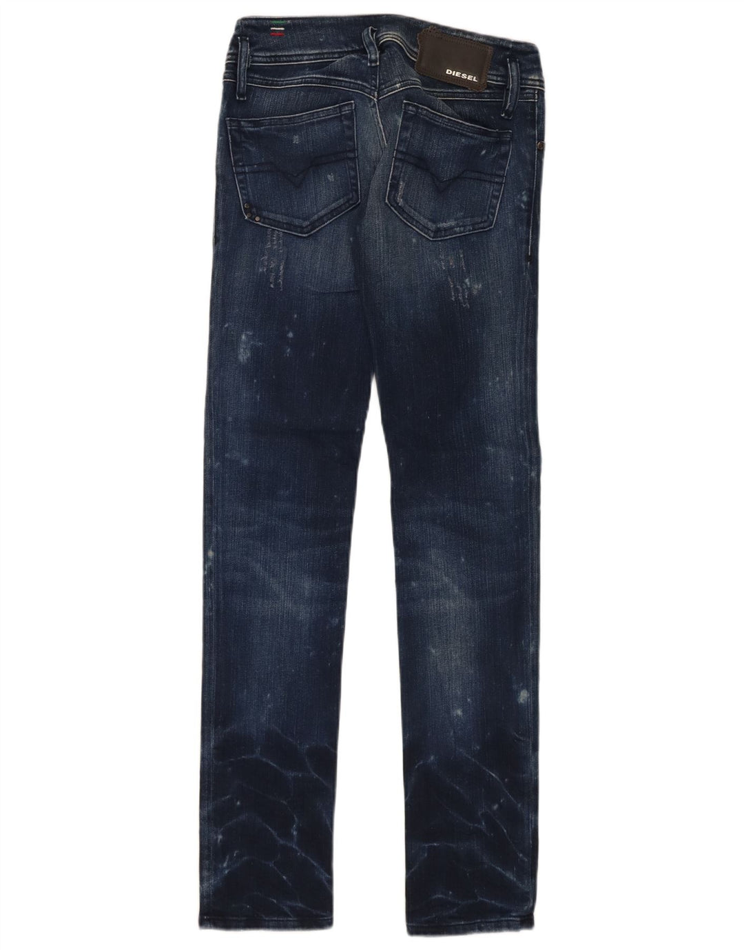 DIESEL Womens Matic Distressed Slim Jeans W25 L32 Navy Blue Cotton