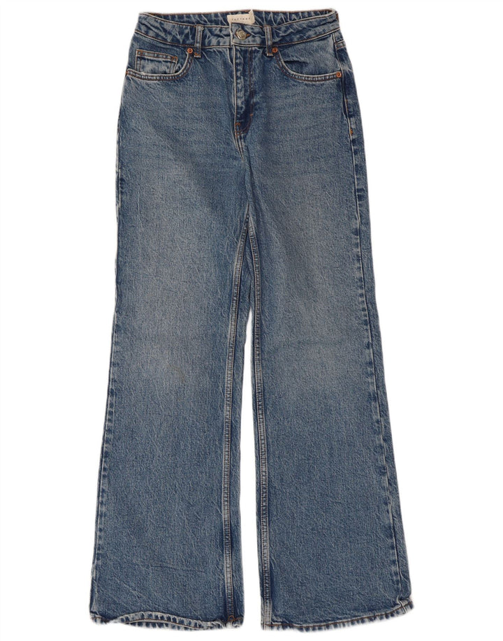Topshop Damen Relaxed Flared Jeans W26 L30 Blaue Baumwolle